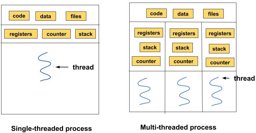 What is a Thread in OS and what are the differences between a Process and a  Thread?